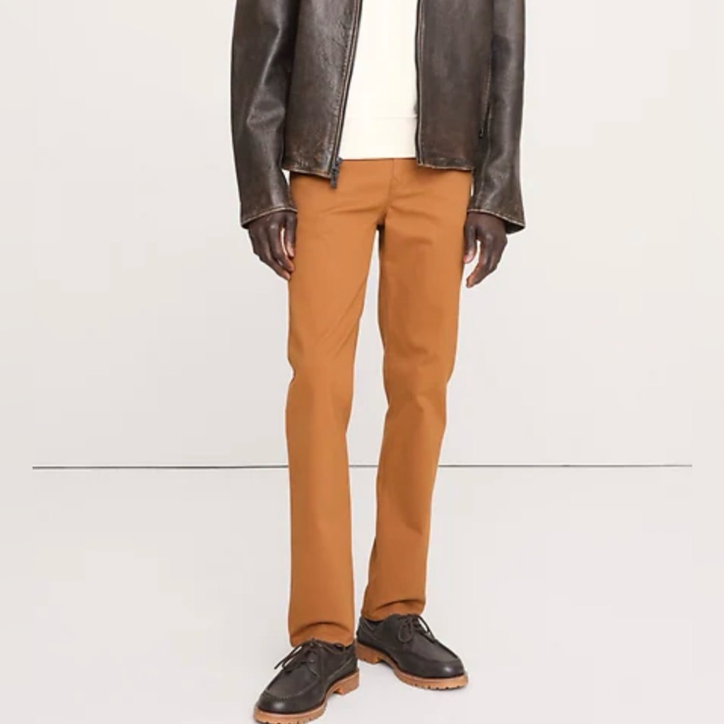 Banana Republic Chino Slim Fit Traveler Pant Orange Brown 30x32